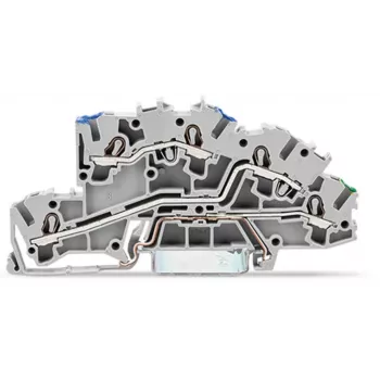 WAGO 2003-7646 3-Conductor Through Terminal Block, 2.5 mm², 800 V, Gray, DIN-Rail Mount
