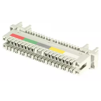 EFB Elektronik LSA jungties blokas 2/10 iki 10DA montavimui ant apvalaus strypo, be spalvų kodo