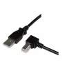 EFB Premium USB 2.0 laidas A – lenktas B kištukas į kištuką 1,0 m juodas