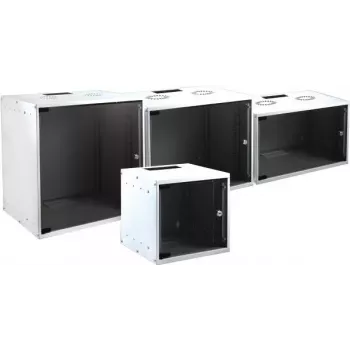EFB Elektronik 19 inch 15U sieninis tinklo spintos pagrindinis, gylis 600 mm, vienos sekcijos, plokščios pakuotės, RAL 9010 (gryna balta)