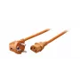 EFB Elektronik Maitinimo laidas CEE 7/7 Schuko 90° į IEC C13 180°, Oranžinis, 1,8 m, 3 x 0,75 mm²