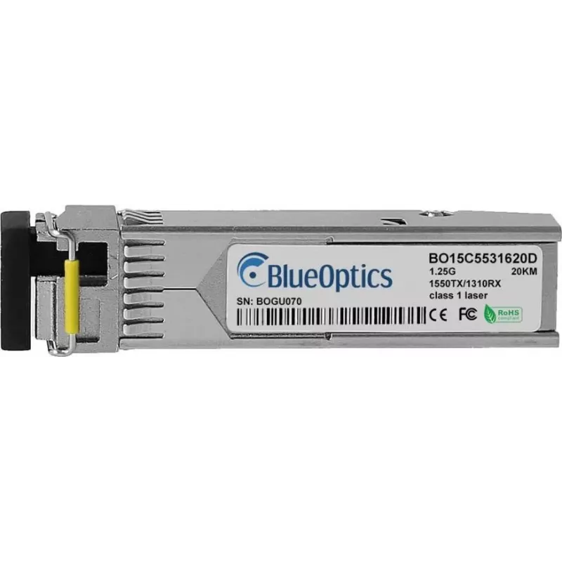 BlueOptics Hirschmann M-SFP-BIDI Type A LX/LC EEC suderinamas SFP siųstuvas-imtuvas, LC-Simplex, 1000BASE-BX-D, vienmodis pluoštas, TX1550nm/RX1310nm, 10 km, DDM, 0°C iki +70°C