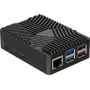 Joy-IT RB-AlucaseP5-09 SBC Case, skirta Raspberry Pi 5, aliuminis, juoda