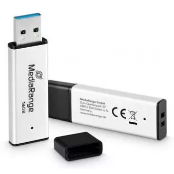 MEDIARANGE MR1899 USB 3.2 16GB atmintinė „Flash Drive“ sidabrinė