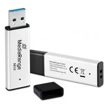 MEDIARANGE MR1900 USB 3.2 32 GB atminties atmintukas Flash USB 3.2 Gen 1 Juodas Be dangtelio Ištraukiamas