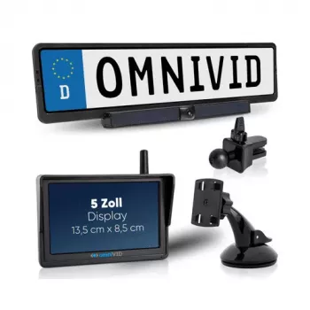 MMC TRADE omniVID Solar5 belaidė saulės energija varoma atbulinės eigos kamerų sistema su 5 inch TFT LCD monitoriumi