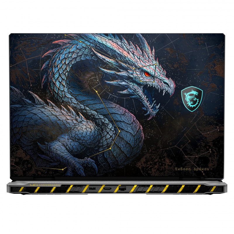 MSI Titan 18 HX Dragon Edition Draco Epic A2WJ-1064FR žaidimų nešiojamas kompiuteris, 18 colių UHD+ Mini LED 240Hz, Intel Core Ultra 9 290HX Plus, 96GB DDR5, 4TB SSD, GeForce RTX 5090 24GB, Windows 11 Pro, prancūziška AZERTY klaviatūra