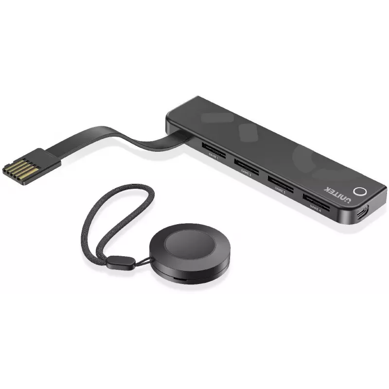 UNITEK 4-Slot Game Card Reader for Nintendo Switch with Remote Control