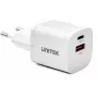 UNITEK 33W USB-A USB-C sieninis įkroviklis baltas