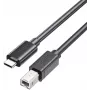 UNITEK USB-C į USB-B 2.0 spausdintuvo laidas 5m juodas