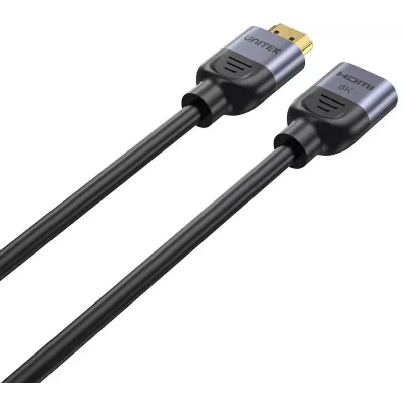 UNITEK HDMI 2.1 ilginimo laidas 0,5 m, kištukas-lizdas, 8K, juodas