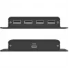 UNITEK USB-C į 4x USB-A prailgintuvas per Ethernet, iki 150 m, 480 Mbps, juodas