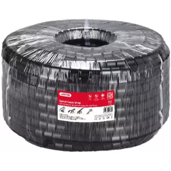 UNITEK Spiral Cable Organizer, 50 m, 22 mm Diameter, Black