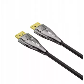 UNITEK Fiber Optic DisplayPort 2.1 Cable 8K 10m Black
