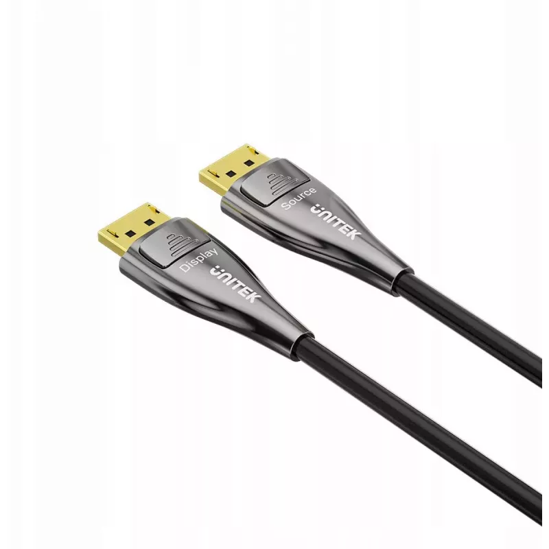 UNITEK Fiber Optic DisplayPort 2.1 Cable 8K 10m Black
