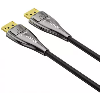 UNITEK 30m Active Optical DisplayPort 2.1 Cable 8K 60Hz Black