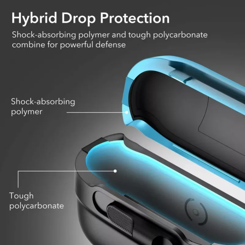 ESR Pulse HaloLock MagSafe dėklas, skirtas Apple AirPods Pro 1/2, juodas