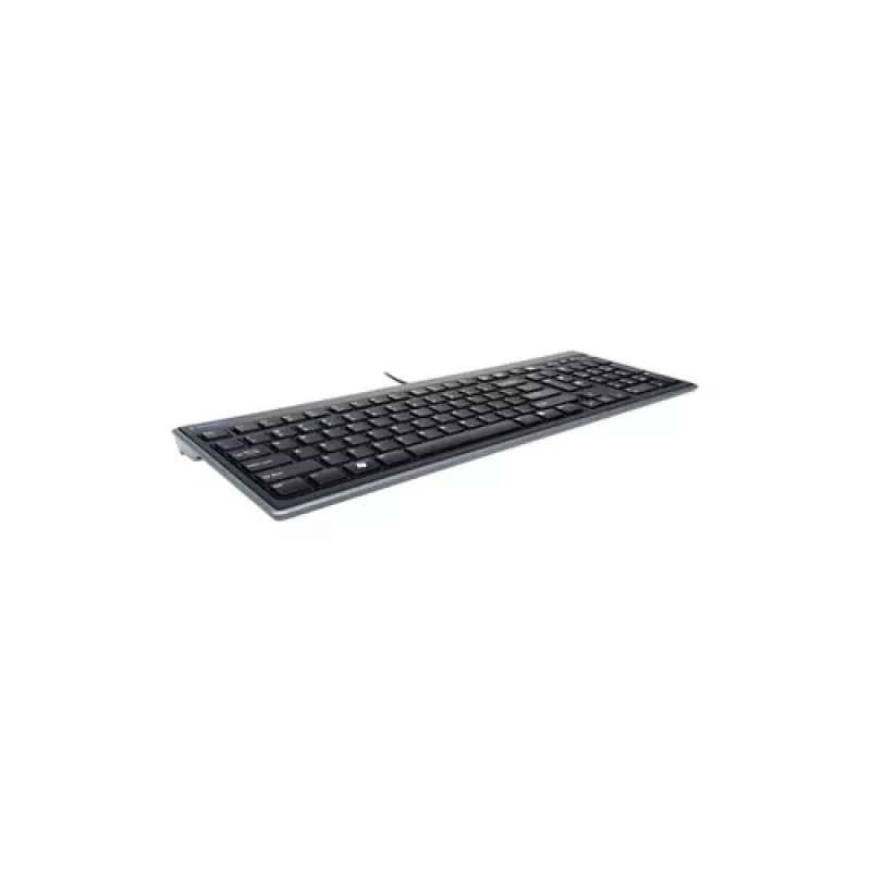 Kensington SlimType Keyboard - USB - French AZERTY Layout - Black/Silver