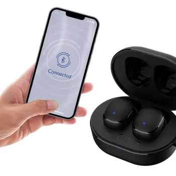 3MK FlowBuds 6.0 True Wireless Stereo (TWS) Bluetooth 5.3 In-Ear ausinės su ENC mikrofonu, IPX4, 35h baterija, USB-C, juodos