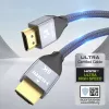 Wozinsky USB-C į USB-A laidas 1 m sidabrinis pintas nailonas