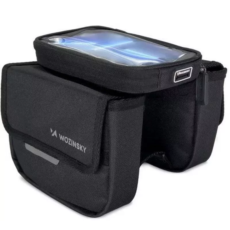 ILIKE Wozinsky Universal Frame Bike Bag Bicycle Pannier Waterproof Phone Case 1.5L Black (WBB26BK)