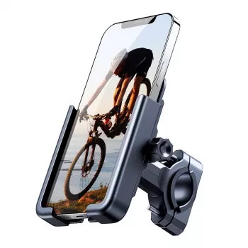 Wozinsky Metalinis telefono laikiklis dviračiams ir paspirtukams, juodas (WBHBK3)