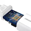 Wozinsky WGWCW 20W USB-A USB-C sieninis įkroviklis - baltas