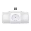 WOZINSKY WF16-YCS Mini Power Bank 5000mAh 15W USB-C su integruotu USB-C laidu ir Apple Watch įkrovikliu - balta