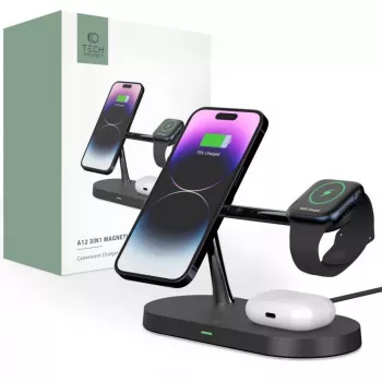 Tech-Protect A12 3in1 MagSafe Wireless Charger Black