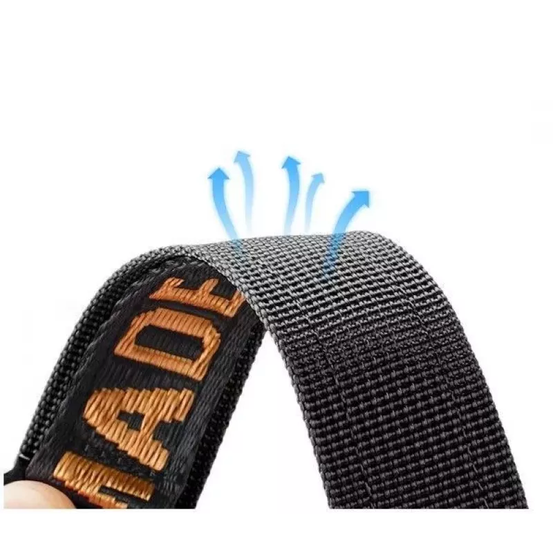 Dux Ducis Strap (Outdoor Version) Nylon Watch Band for Apple Watch Ultra, SE, Series 9, 8, 7, 6, 5, 4, 3, 2, 1 (49, 45, 44, 42 mm) Black Orange