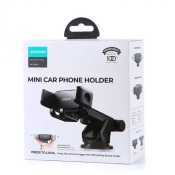 Joyroom automobilinis išmaniojo telefono laikiklis prietaisų skydeliui, juodas (JR-ZS283)