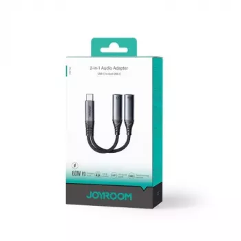 Joyroom SY-C03 USB-C į 2x USB-C 2in1 DAC adapteris - Juodas