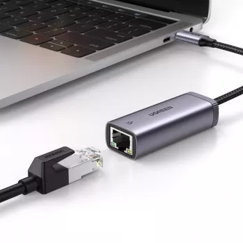 UGREEN USB-C į RJ45 Gigabit Ethernet adapteris (pilka) - 40322 CM483