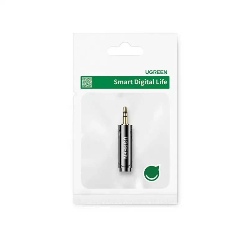 UGREEN 3.5mm į 6.35mm garso adapteris (kištukas į lizdą) pilkas AV168