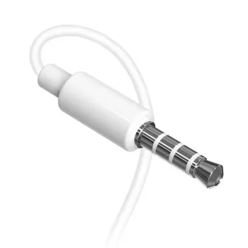 Dudao X10S Į ausį įdedamos laidinės ausinės su mikrofonu, 3,5 mm lizdas, 1,2 m laidas, balta