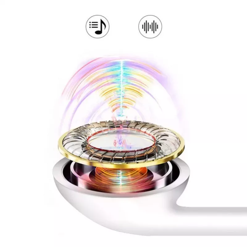 Dudao X10S Į ausį įdedamos laidinės ausinės su mikrofonu, 3,5 mm lizdas, 1,2 m laidas, balta
