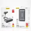 Dudao automobilinis įkroviklis 2x USB / 3x žiebtuvėlio lizdo skirstytuvas juodas (R1Pro black)