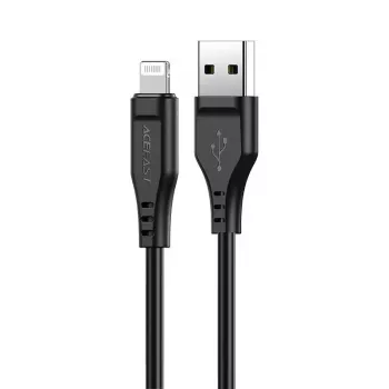 ACEFAST MFI sertifikuotas USB-A į Lightning laidas 1,2 m 2,4 A juodas (C3-02)