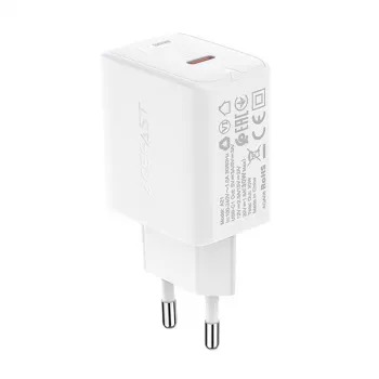 ACEFAST GaN USB-C Įkroviklis 30W PD QC 3.0 AFC FCP Baltas (A21)