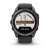 Garmin fenix 8 Pro 51 mm MicroLED Sapphire Carbon Grey DLC Titanium su Black/Pebble Grey silikoniniu dirželiu
