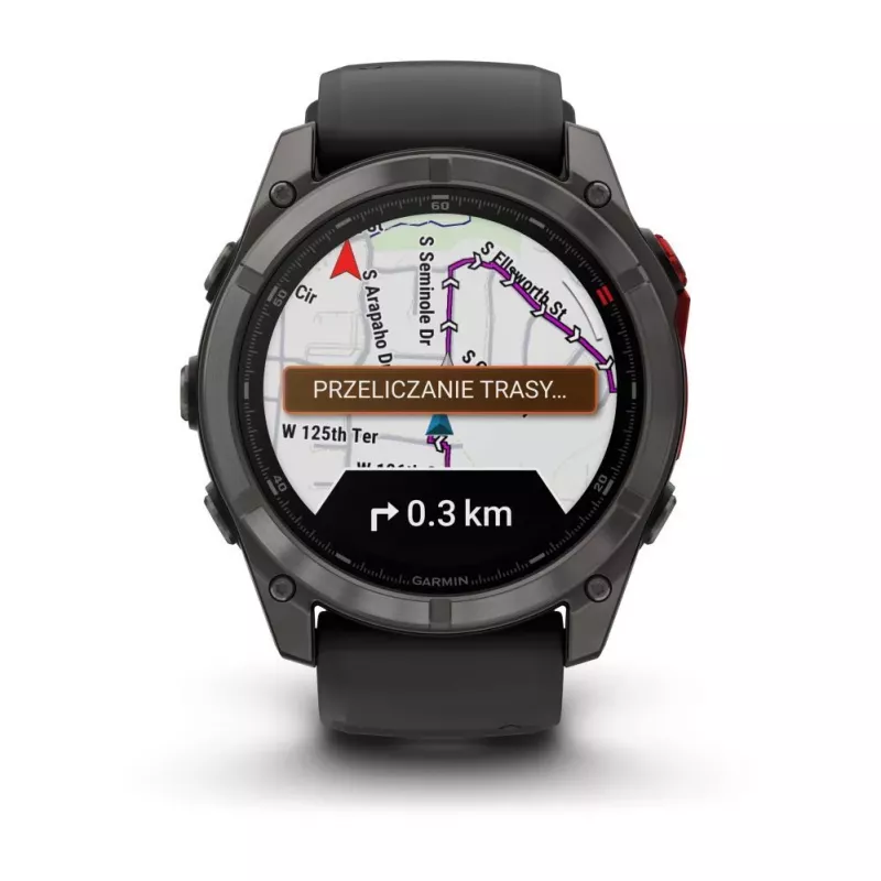 Garmin fenix 8 Pro 51 mm MicroLED Sapphire Carbon Grey DLC Titanium su Black/Pebble Grey silikoniniu dirželiu