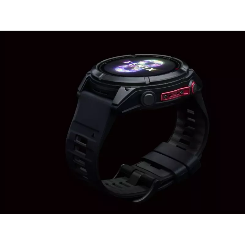 Garmin fenix 8 Pro 51 mm MicroLED Sapphire Carbon Grey DLC Titanium su Black/Pebble Grey silikoniniu dirželiu