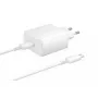 Samsung EP-TA845EWE + EP-DW767JWE 45W kelioninis įkroviklis ir USB-C į USB-C duomenų kabelis baltas (OOB urmu)