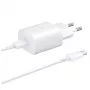 Samsung 25W kelioninis įkroviklis + USB-C/USB-C duomenų kabelis baltas (OOB Bulk)
