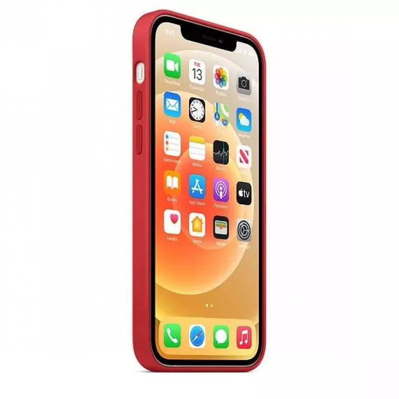 Apple Silicone Case with MagSafe, skirta iPhone 12 mini, raudona