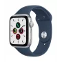 Apple Watch SE GPS 44mm sidabrinis aliuminio korpusas su sportine juostele Abyss Blue