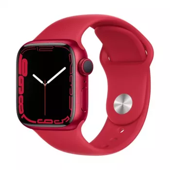 Apple Watch Series 7 GPS, 41mm (PRODUCT)RED Aliuminio korpusas su Sport Band - Regular (PRODUCT) Red