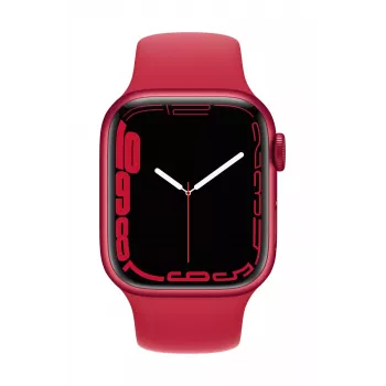 Apple Watch Series 7 GPS, 41mm (PRODUCT)RED Aliuminio korpusas su Sport Band - Regular (PRODUCT) Red