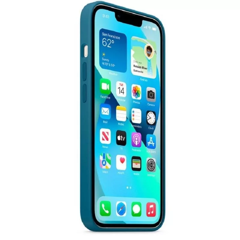 Apple iPhone 13 Silicone Case with MagSafe Blue Jay