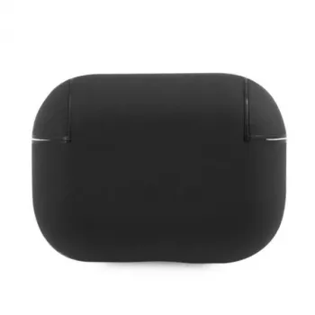 BMW AirPods Pro Dangtelis Natūrali Oda Sidabrinis Logotipas Juodas